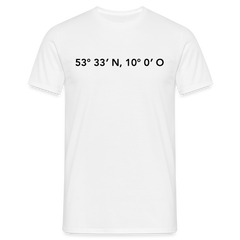 T-Shirt Hamburg "GPS" - white