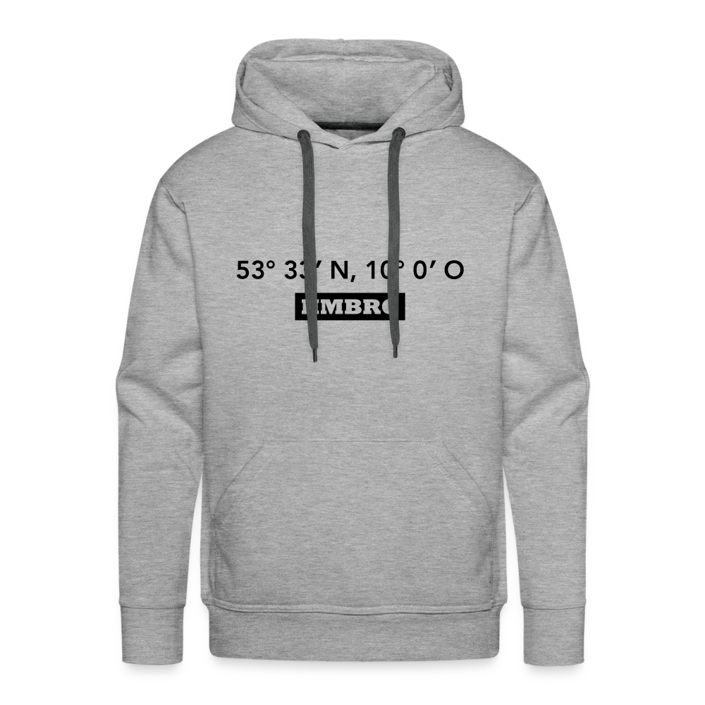 Hoodie Hamburg "HMBRG GPS" Dark Edition - heather grey