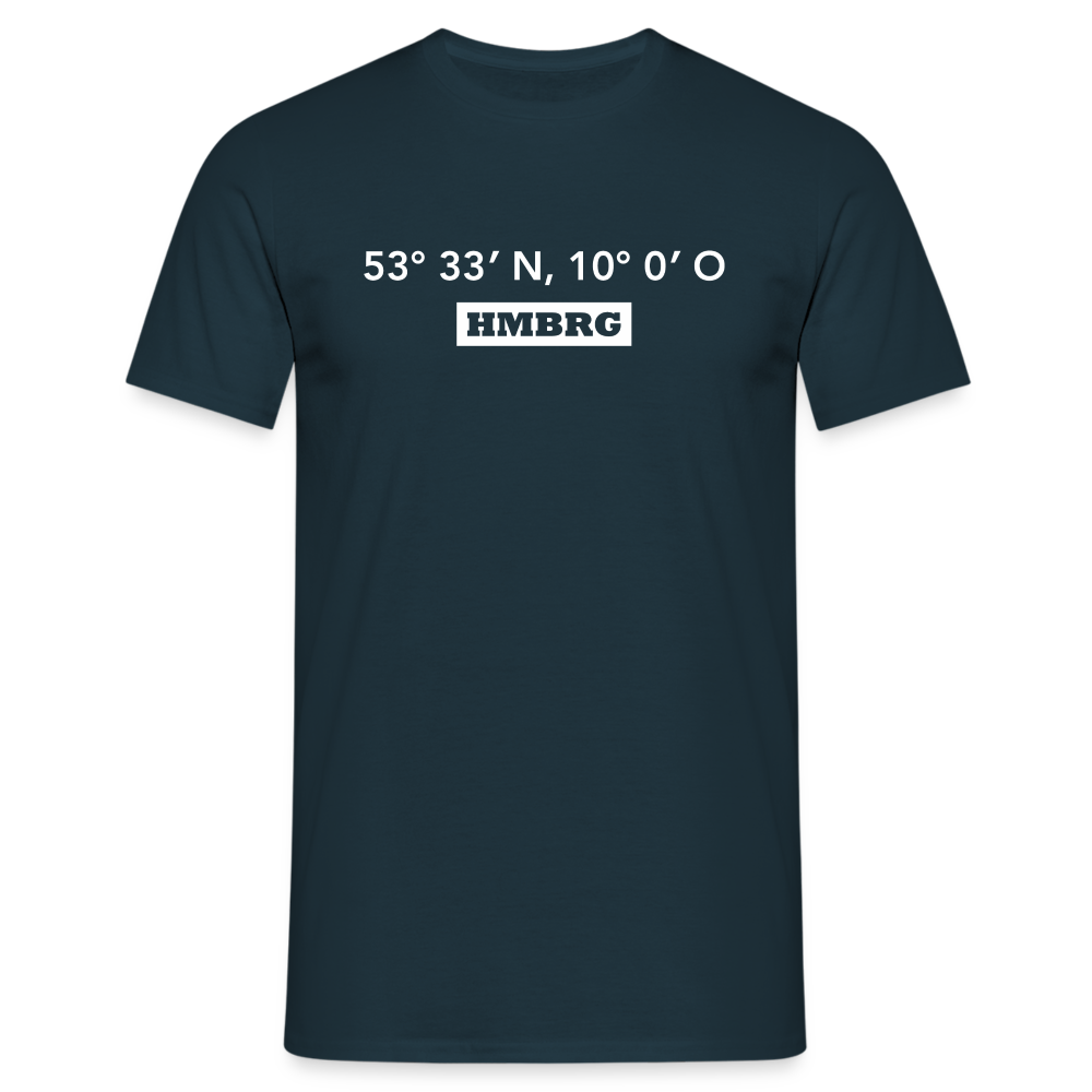 T-Shirt Hamburg "HMBRG GPS" Bright Edition - navy