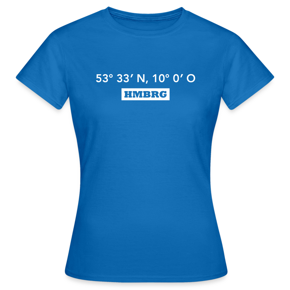 T-Shirt Ladies Hamburg "HMBRG GPS" Bright Edition - royal blue