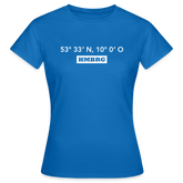 T-Shirt Ladies Hamburg "HMBRG GPS" Bright Edition - royal blue