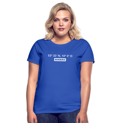 T-Shirt Ladies Hamburg "HMBRG GPS" Bright Edition - royal blue