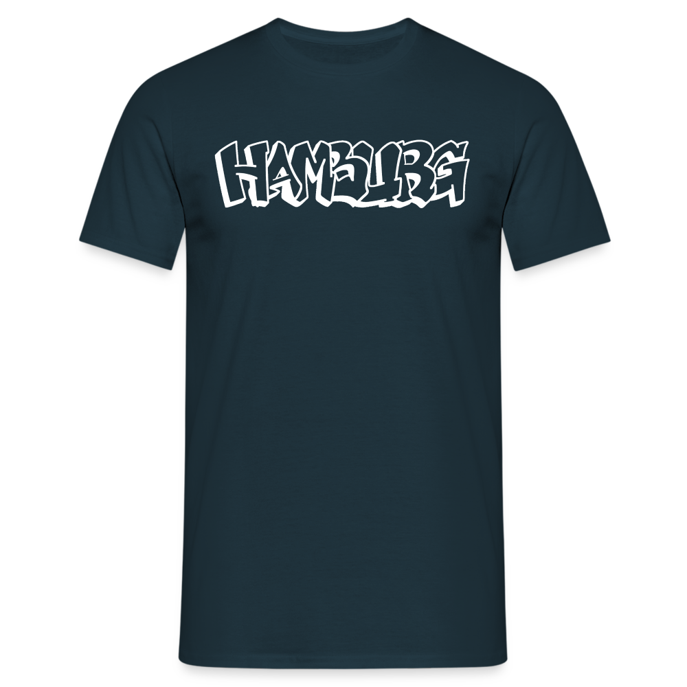 T-Shirt Hamburg "Graffiti" Bright Edition - navy