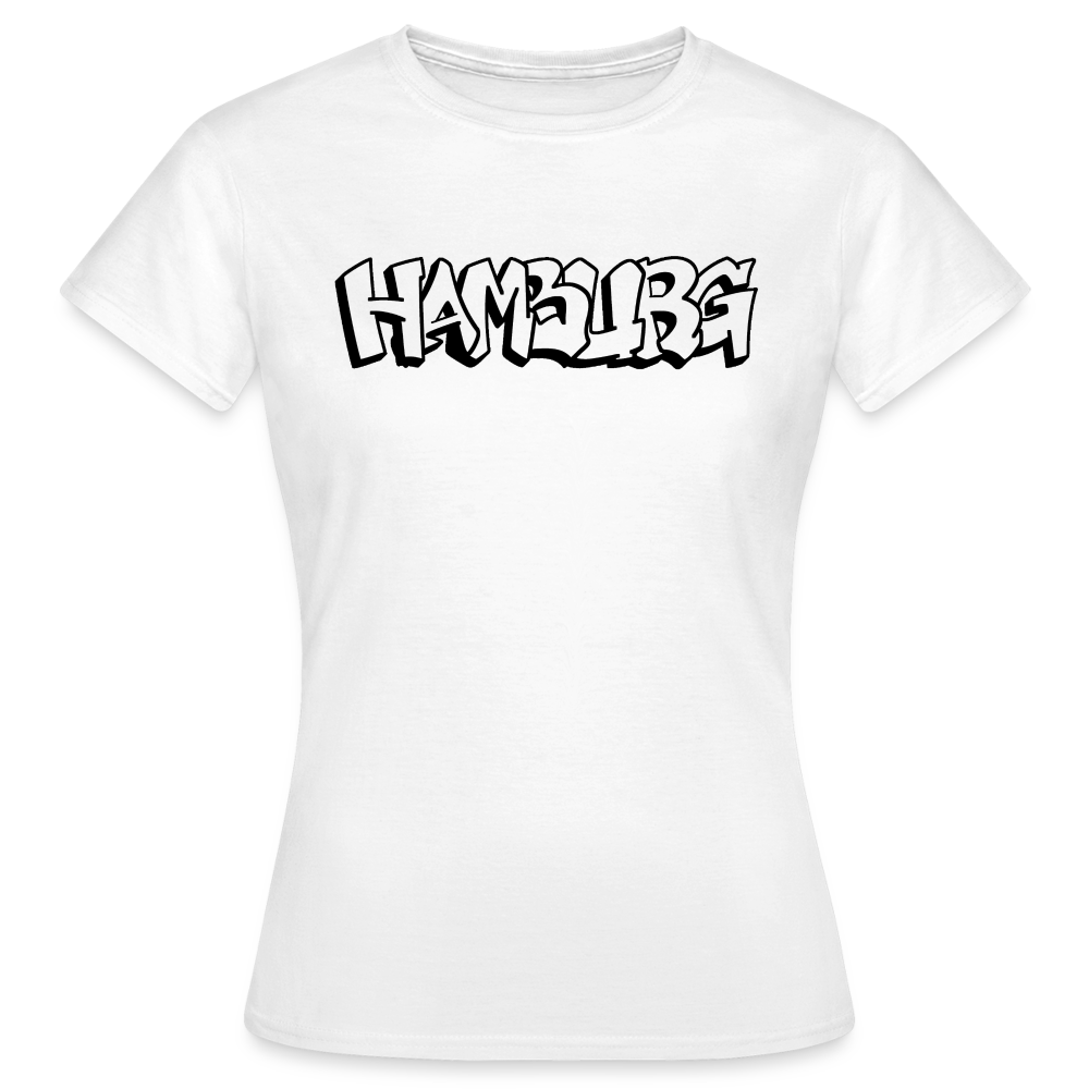 T-Shirt Ladies Hamburg "Graffiti" - white