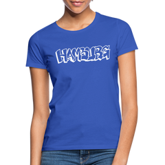 T-Shirt Ladies Hamburg "Graffiti" Bright Edition - royal blue