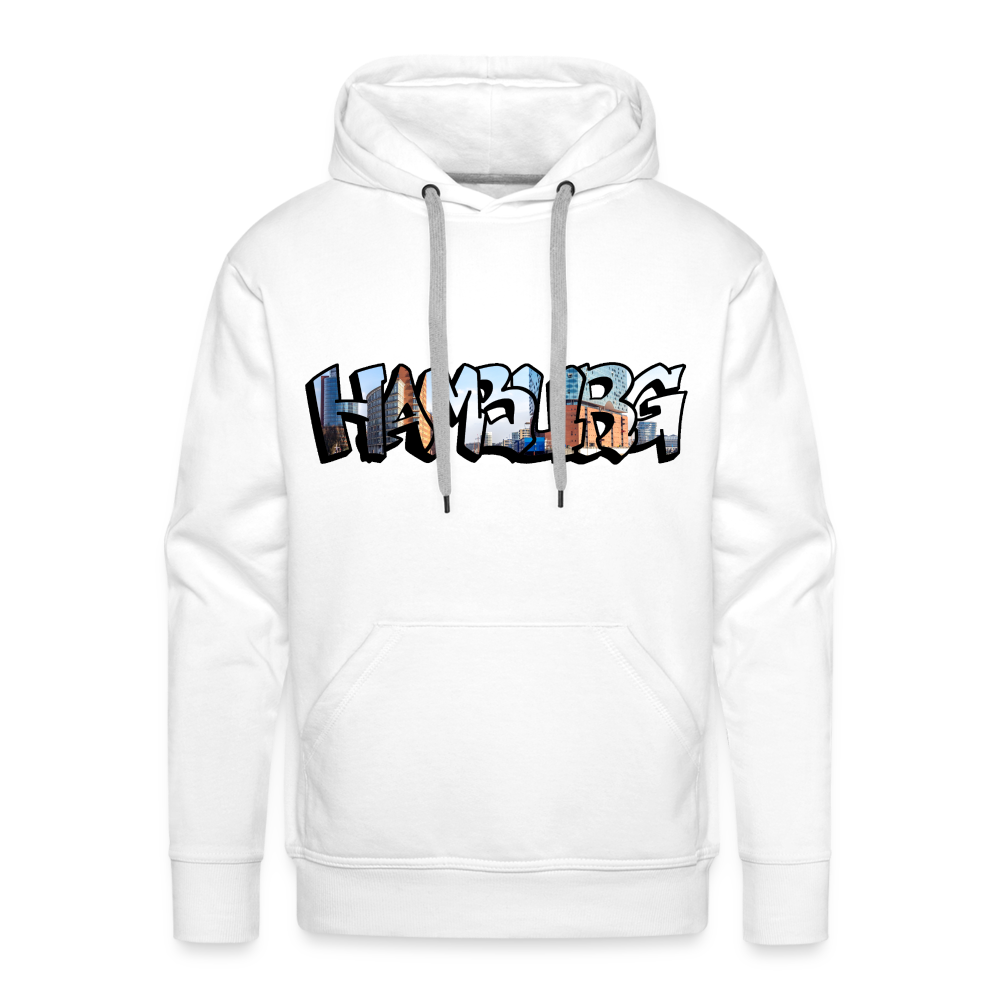 Hoodie Hamburg "Panorama Graffiti" - white