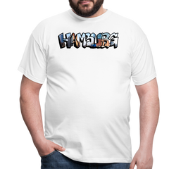 T-Shirt Hamburg "Panorama Graffiti" - white