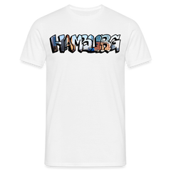 T-Shirt Hamburg "Panorama Graffiti" - white