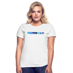 T-Shirt Ladies Hamburg "Panorama Bold" - white