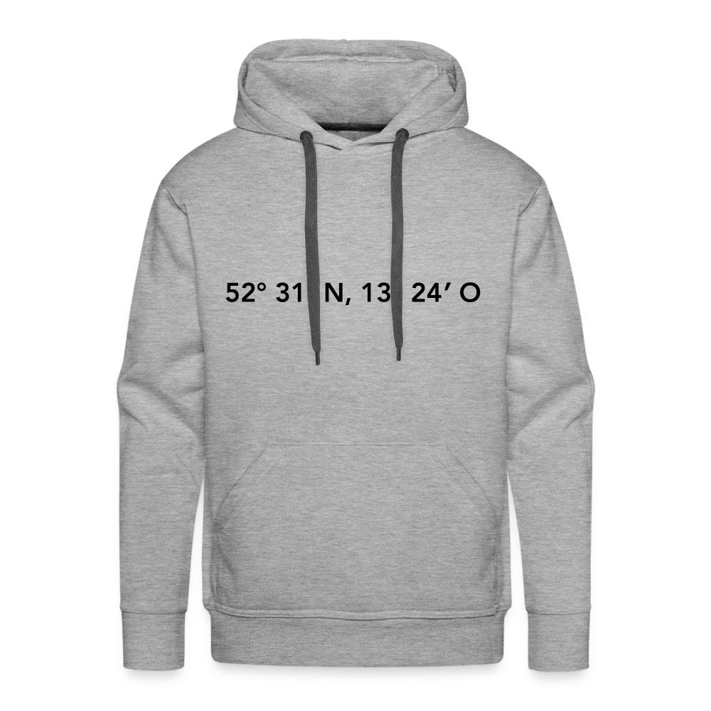 Hoodie Berlin "GPS" Dark Edition - Grau meliert