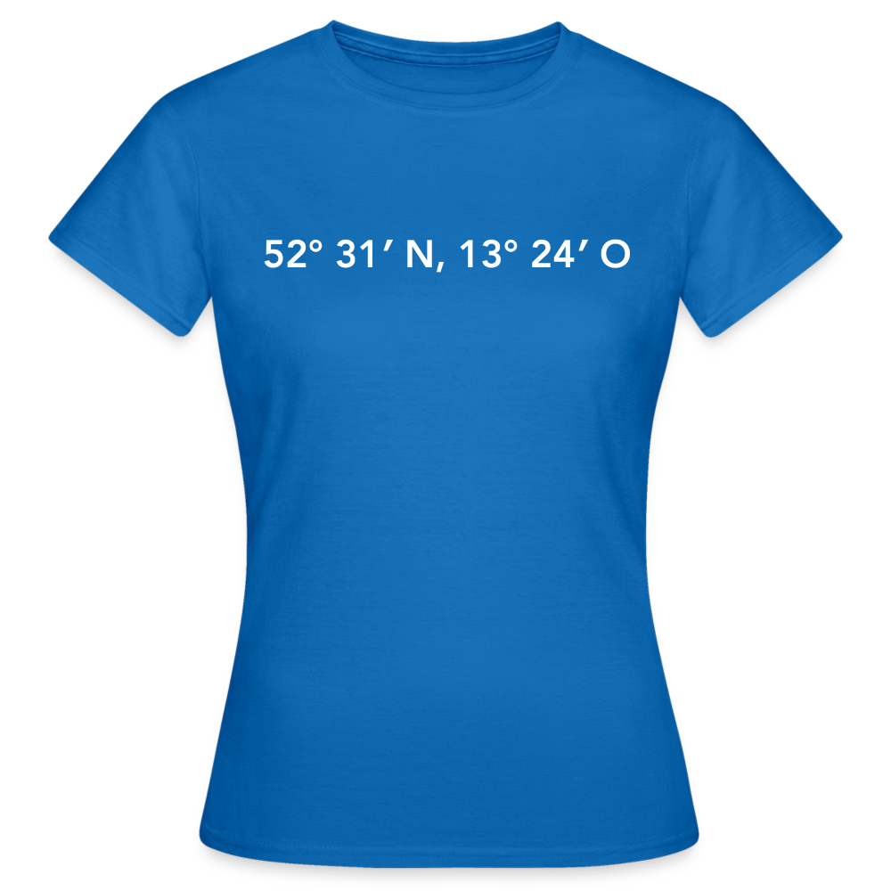 T-Shirt Ladies Berlin "GPS" Bright Edition - Royalblau