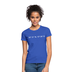 T-Shirt Ladies Berlin "GPS" Bright Edition - Royalblau