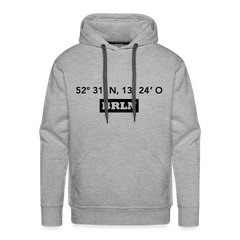 Hoodie Berlin "BRLN GPS" Dark Edition - Grau meliert