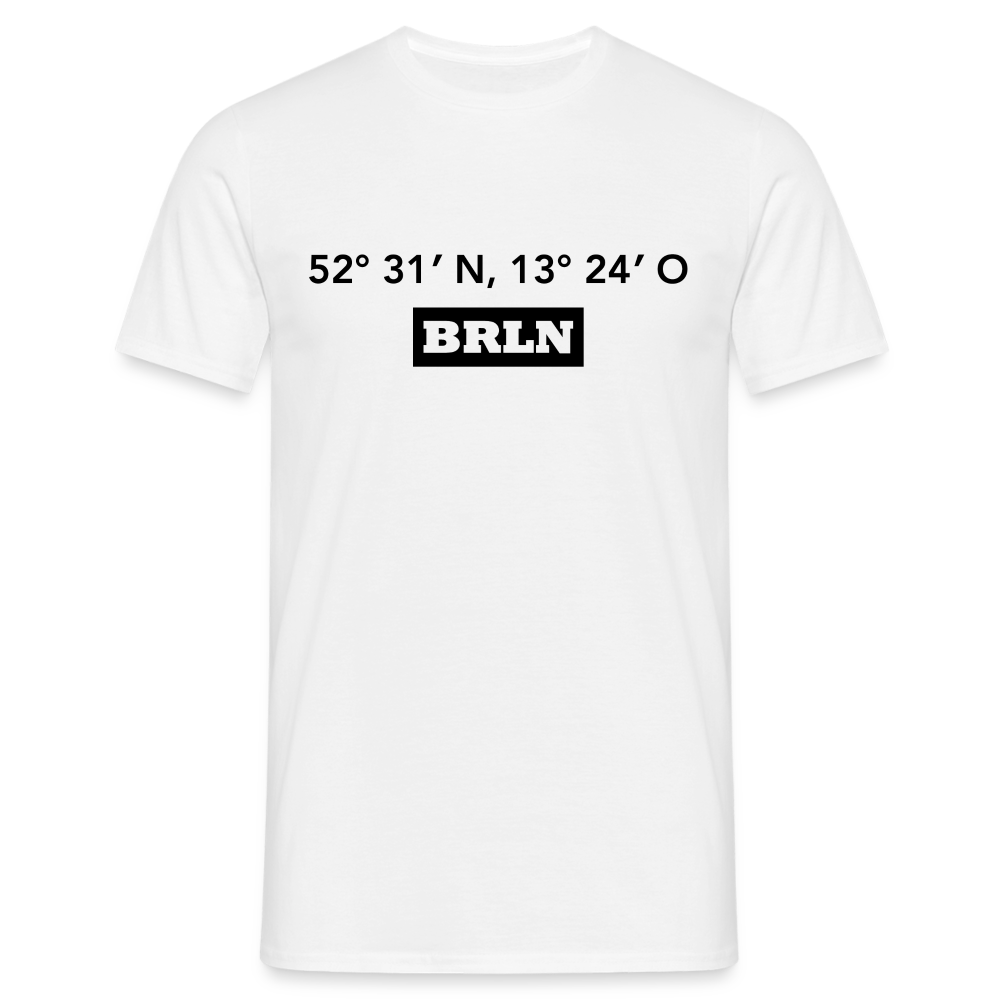 T-Shirt Berlin "BRLN GPS" - Weiß