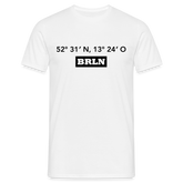 T-Shirt Berlin "BRLN GPS" - Weiß