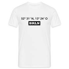 T-Shirt Berlin "BRLN GPS" - Weiß