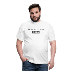 T-Shirt Berlin "BRLN GPS" - Weiß
