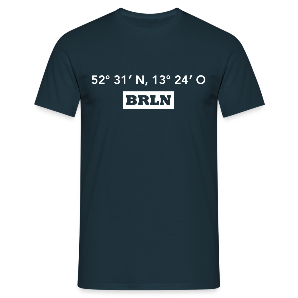 T-Shirt Berlin "BRLN GPS" Bright Edition - Navy
