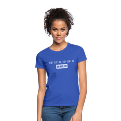 T-Shirt Ladies Berlin "BRLN GPS" Bright Edition - Royalblau