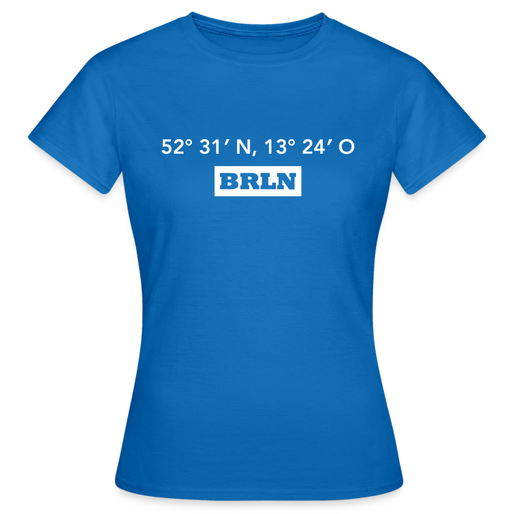 T-Shirt Ladies Berlin "BRLN GPS" Bright Edition - Royalblau
