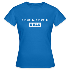 T-Shirt Ladies Berlin "BRLN GPS" Bright Edition - Royalblau