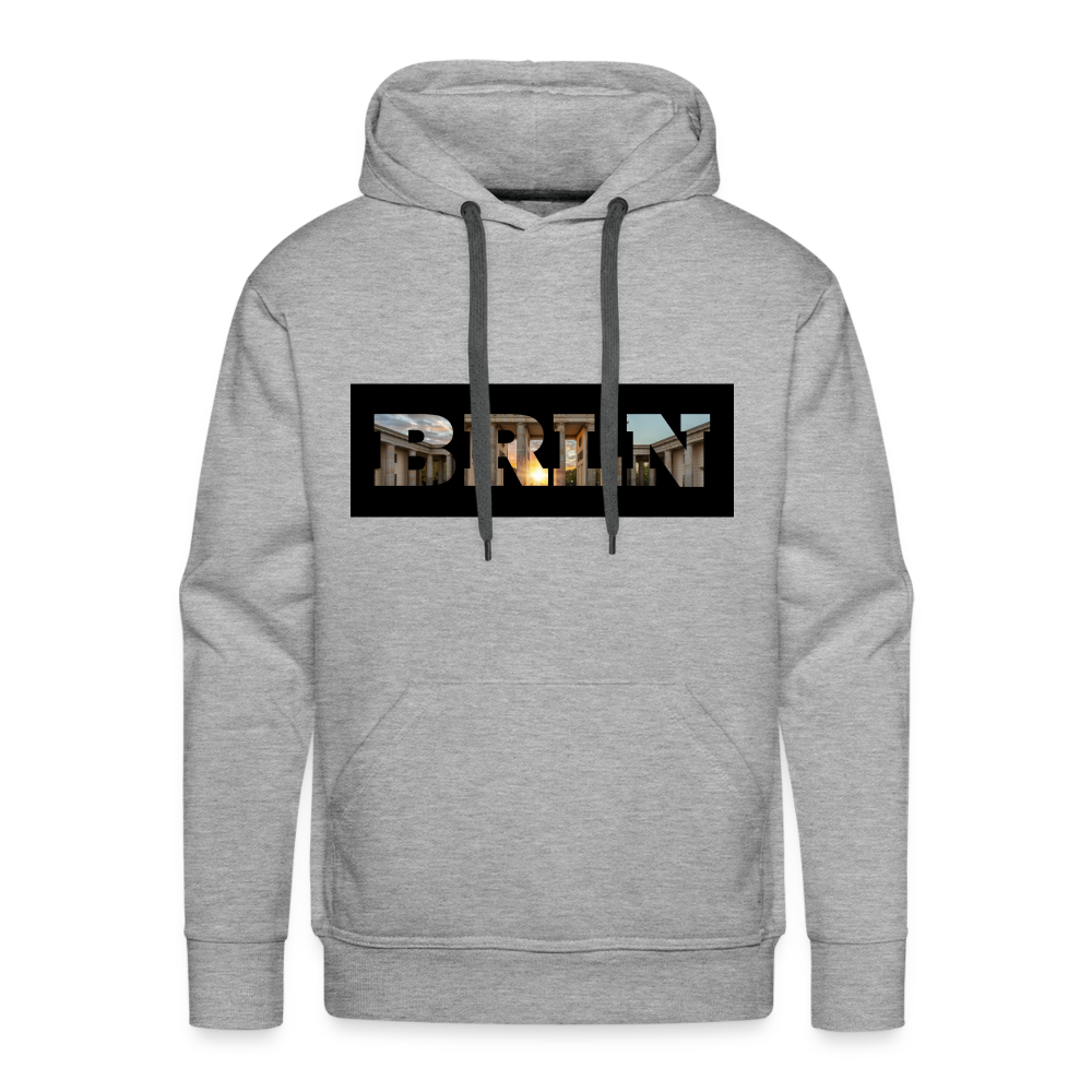 Hoodie Berlin "BRLN Brandenburger Tor" Dark Edition - Grau meliert
