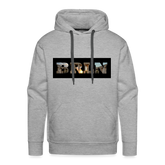 Hoodie Berlin "BRLN Brandenburger Tor" Dark Edition - Grau meliert