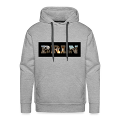 Hoodie Berlin "BRLN Brandenburger Tor" Dark Edition - Grau meliert