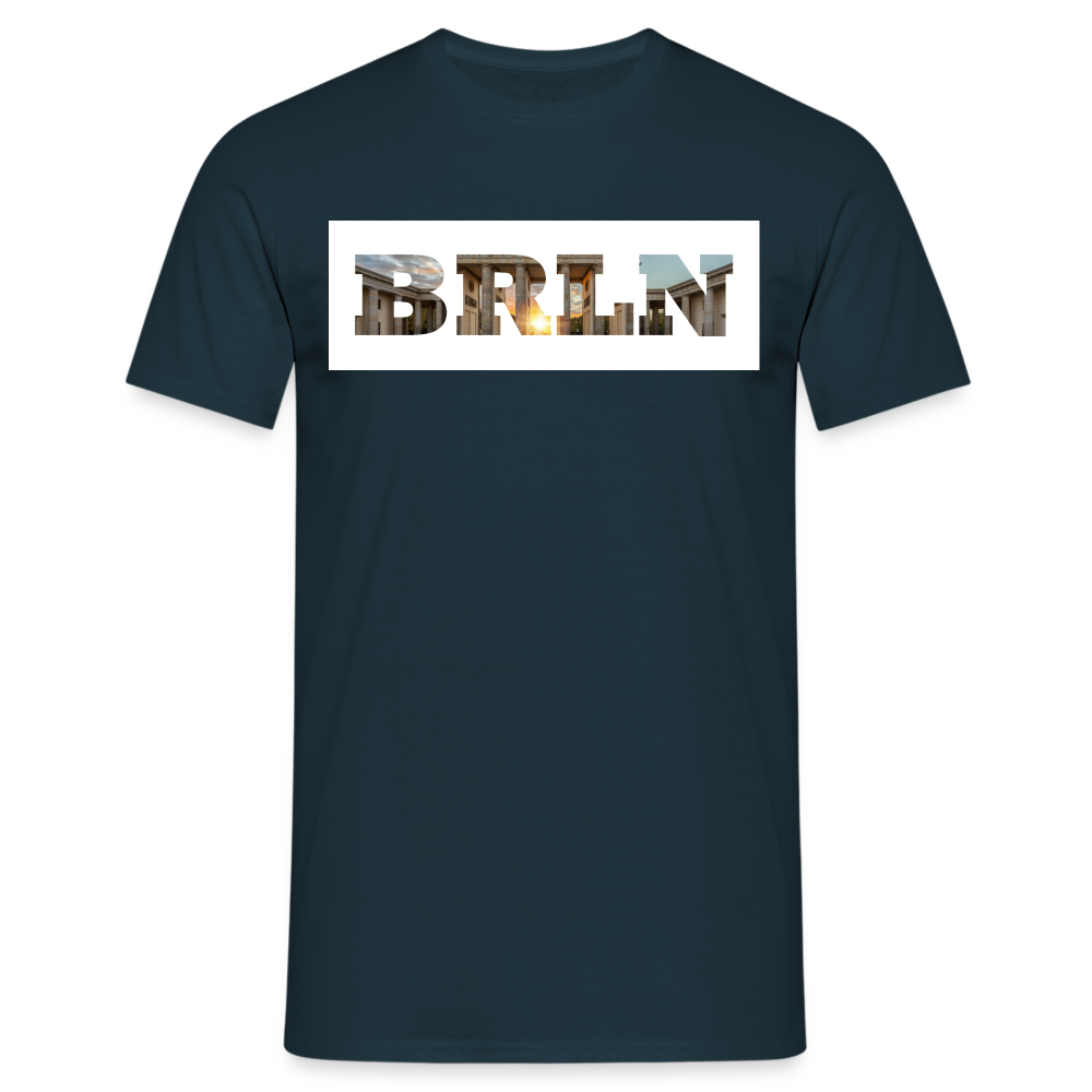 T-Shirt Berlin "BRLN Brandenburger Tor" Bright Edition - Navy