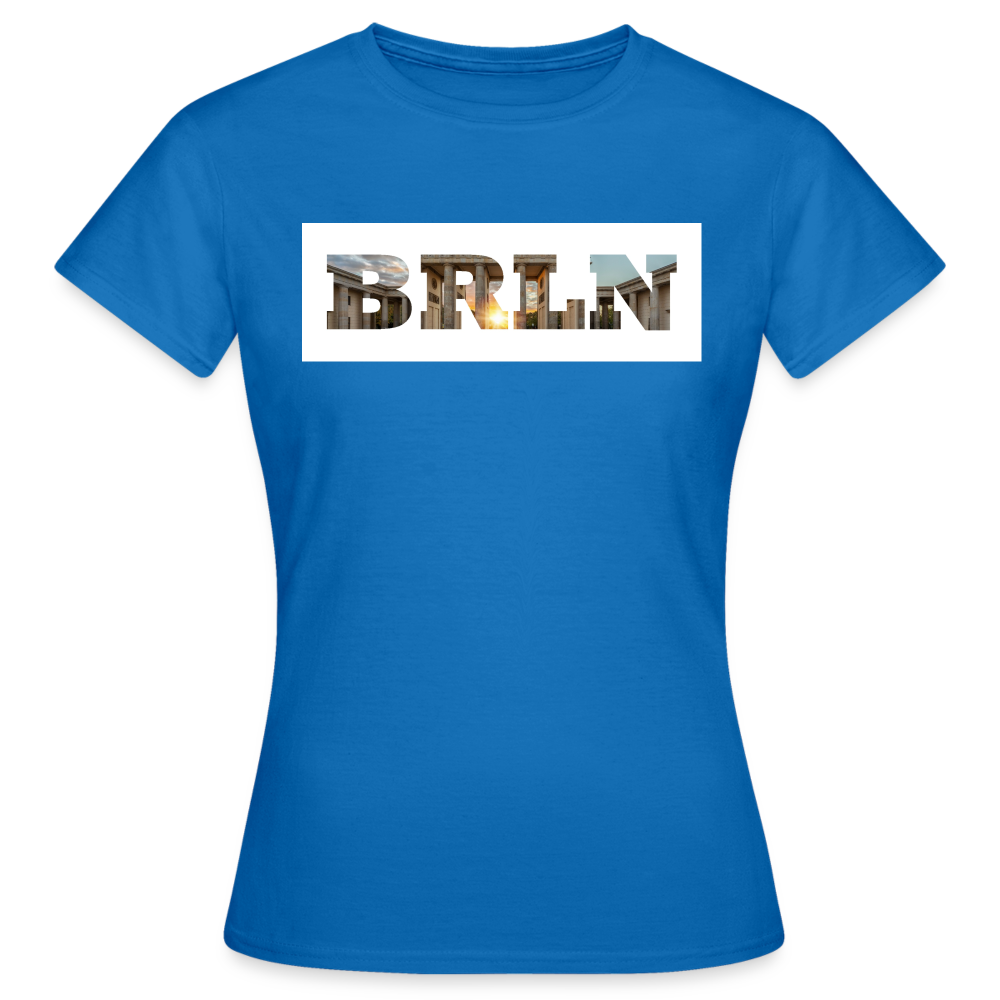 T-Shirt Ladies Berlin "BRLN Brandenburger Tor" Bright Edition - Royalblau