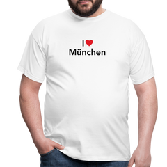 T-Shirt "I Love München" - Weiß