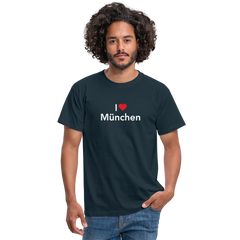 T-Shirt "I Love München" Bright Edition - Navy