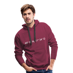 Hoodie München "GPS" Bright Edition - Bordeaux
