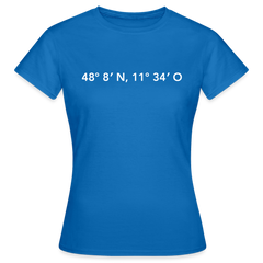 T-Shirt Ladies München "GPS" Bright Edition - Royalblau