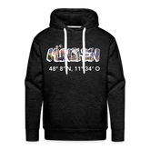 Hoodie München "Graffiti Marienplatz GPS" Bright Edition - Anthrazit