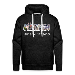 Hoodie München "Graffiti Marienplatz GPS" Bright Edition - Anthrazit
