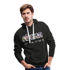 Hoodie München "Graffiti Marienplatz GPS" Bright Edition - Anthrazit