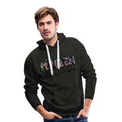 Hoodie München "Graffiti Marienplatz GPS" Dark Edition - Anthrazit