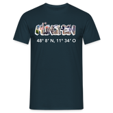 T-Shirt München "Graffiti Marienplatz GPS" Bright Edition - Navy
