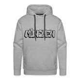Hoodie München "Graffiti" Dark Edition - Grau meliert