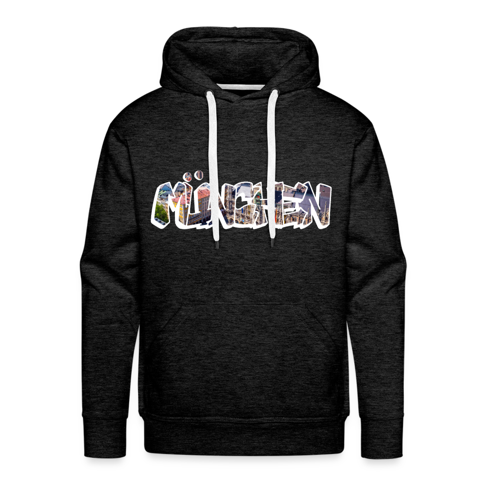 Hoodie München "Graffiti Marienplatz" Bright Edition - Anthrazit