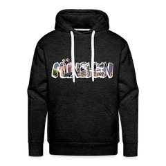 Hoodie München "Graffiti Marienplatz" Bright Edition - Anthrazit