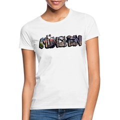 T-Shirt Ladies München "Graffiti Marienplatz" - Weiß