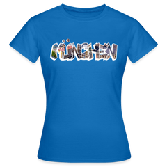 T-Shirt Ladies München "Graffiti Marienplatz" Bright Edition - Royalblau
