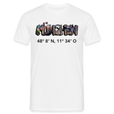 T-Shirt München "Graffiti Marienplatz GPS" - Weiß