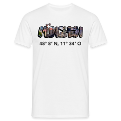 T-Shirt München "Graffiti Marienplatz GPS" - Weiß