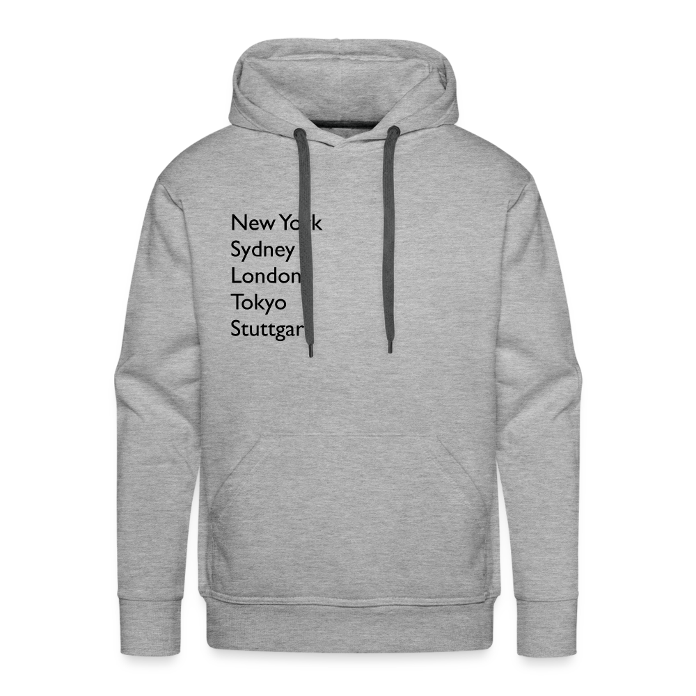 Hoodie Stuttgart "Metropolen" Dark Edition - Grau meliert