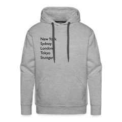 Hoodie Stuttgart "Metropolen" Dark Edition - Grau meliert