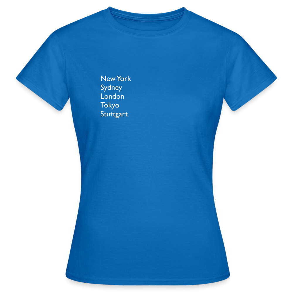T-Shirt Ladies Stuttgart "Metropolen" Bright Edition - Royalblau