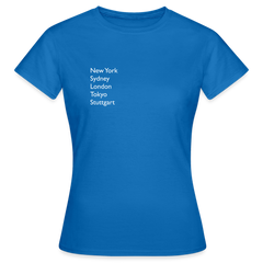 T-Shirt Ladies Stuttgart "Metropolen" Bright Edition - Royalblau